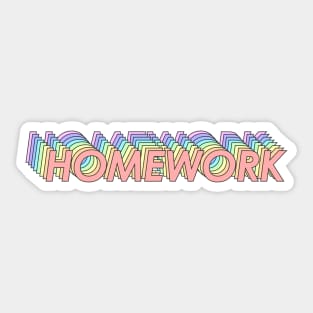 Homework Sticker